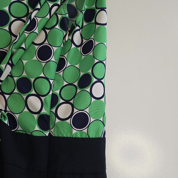 Banana Republic Sleeveless Geometric Dress - Navy and Green - Picture 5 of 7